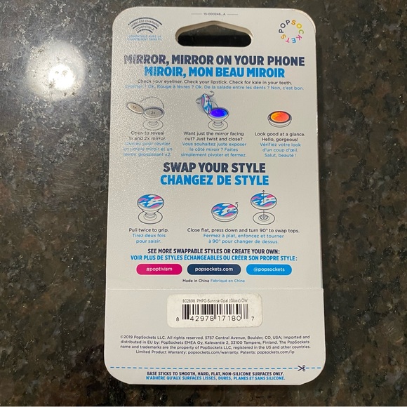 ❌SOLD❌ Popsockets PopMirror pink and white PopGrip BNWT - Picture 3 of 15